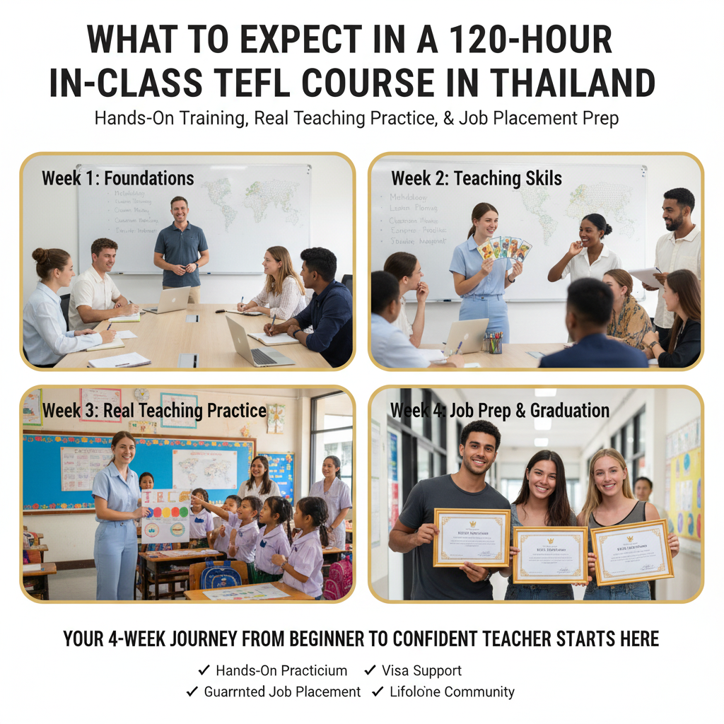 What to Expect in a 120-Hour In-Class TEFL Course in Thailand